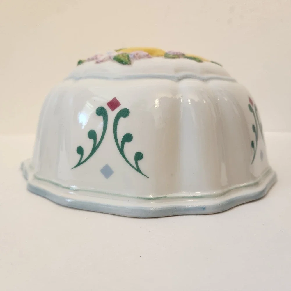 Vintage 1986 Le Cordon Bleu Franklin Mint Lemon Ceramic Jelly Mold Wall Hanging